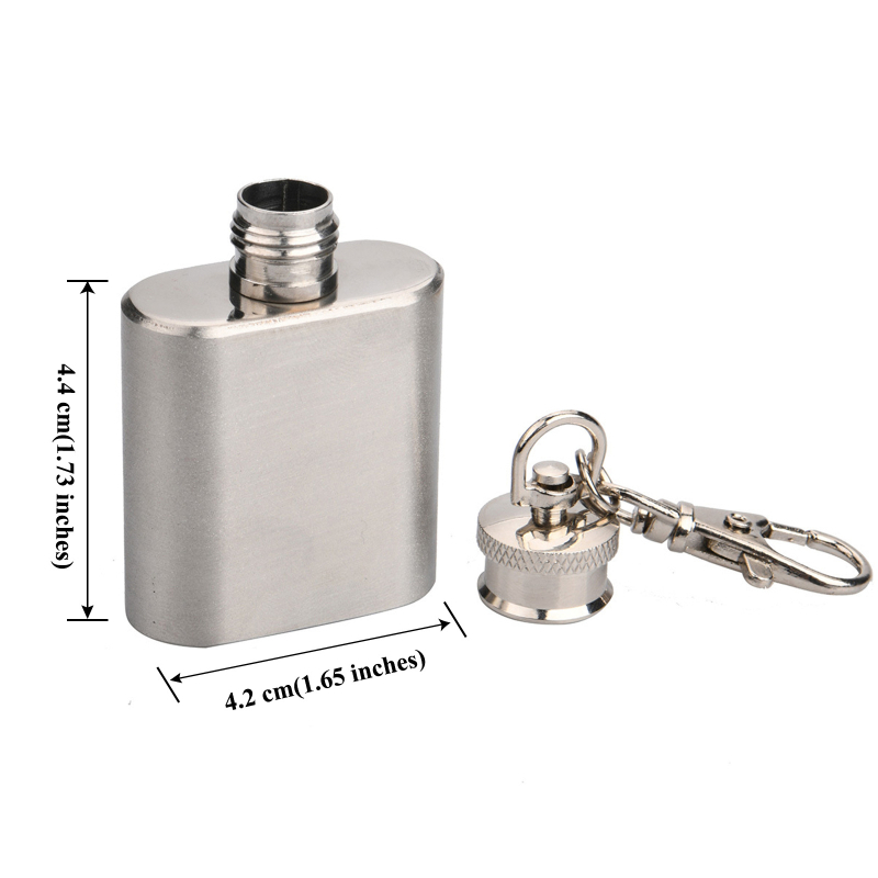 Flacon portabil din oțel inoxidabil, 1 oz, pentru bărbați