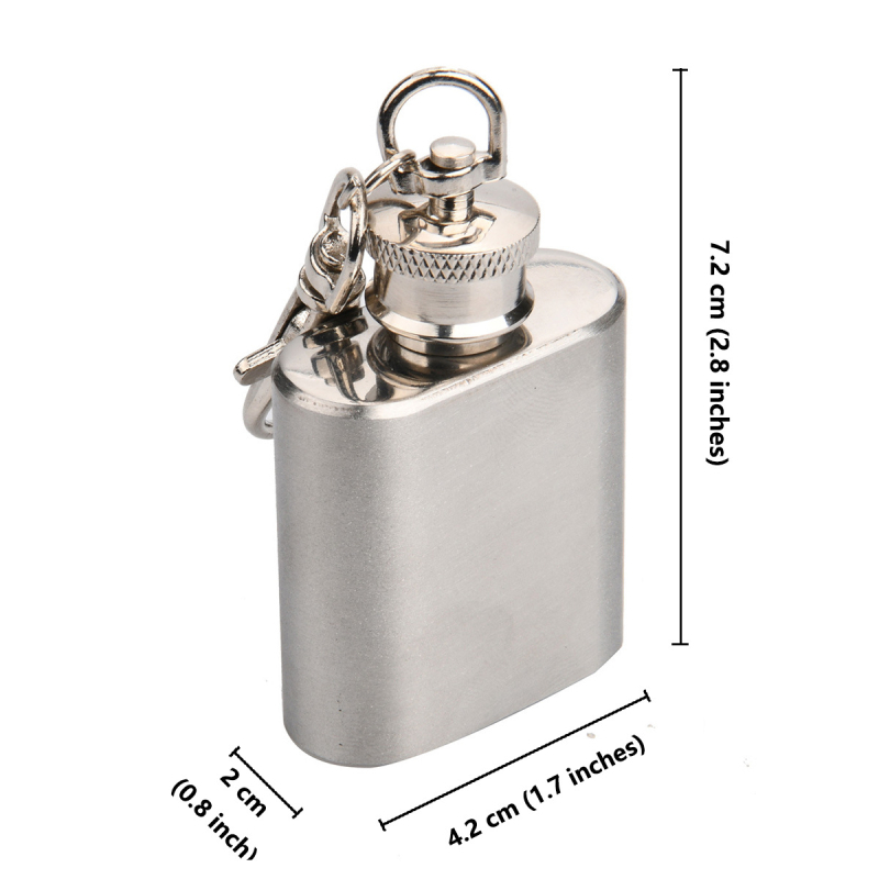 Flacon portabil din oțel inoxidabil, 1 oz, pentru bărbați