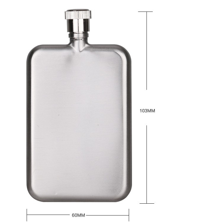 Flacon de parfum din oțel inoxidabil, cu duză, ultra-subțire, 45 ml