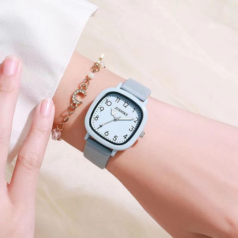 Női négyszögletes karóra Mori-stílusú retro minimalista quartz tinilányok számára