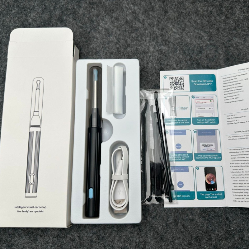 Lingură vizuală pentru urechi P6S — model nou, cu conectivitate WiFi pentru uz casnic