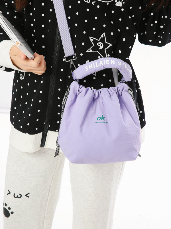 Teksturirana šnirkasta torba s motivom oblaka za žene, torba za rame i crossbody, od nylona
