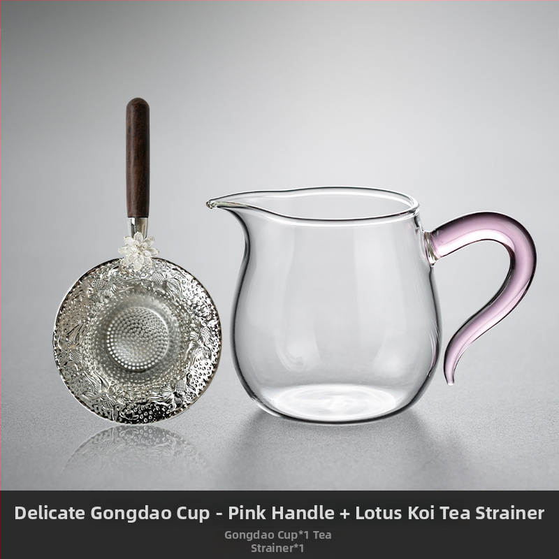 Set de ceai din sticlă, pereți groși, rezistenți la căldură, filtru pentru ceai, stil japonez, ceainic cu sită