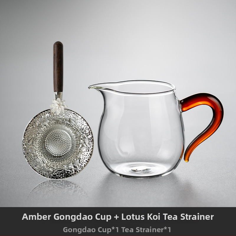 Set de ceai din sticlă, pereți groși, rezistenți la căldură, filtru pentru ceai, stil japonez, ceainic cu sită