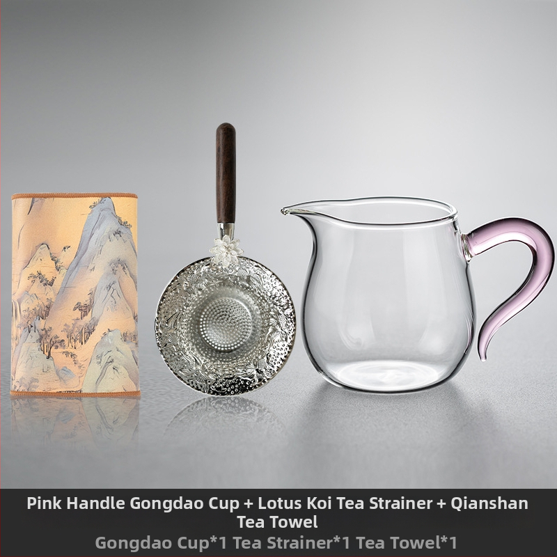 Set de ceai din sticlă, pereți groși, rezistenți la căldură, filtru pentru ceai, stil japonez, ceainic cu sită