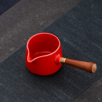 Set de ceai din porțelan alb, ceramic, cu ceașcă de distribuție pentru ceremonia tradițională chineză a ceaiului, 230 ml