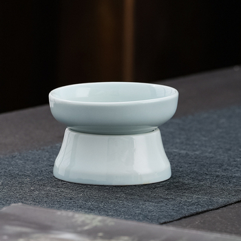 Set de ceai din porțelan alb, ceramic, cu ceașcă de distribuție pentru ceremonia tradițională chineză a ceaiului, 230 ml