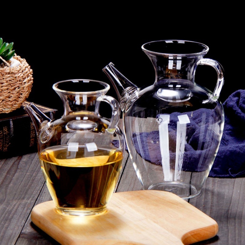 Ceainic în stil antic, din sticlă borosilicat rezistentă la căldură, separator ceai-apă, pentru ceainărie