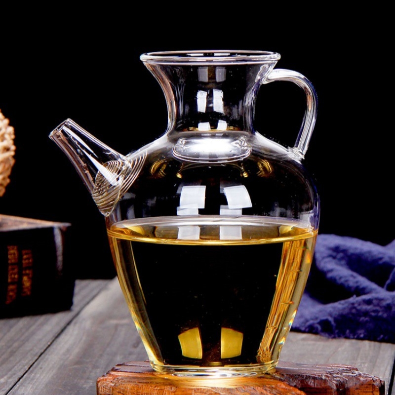 Ceainic în stil antic, din sticlă borosilicat rezistentă la căldură, separator ceai-apă, pentru ceainărie