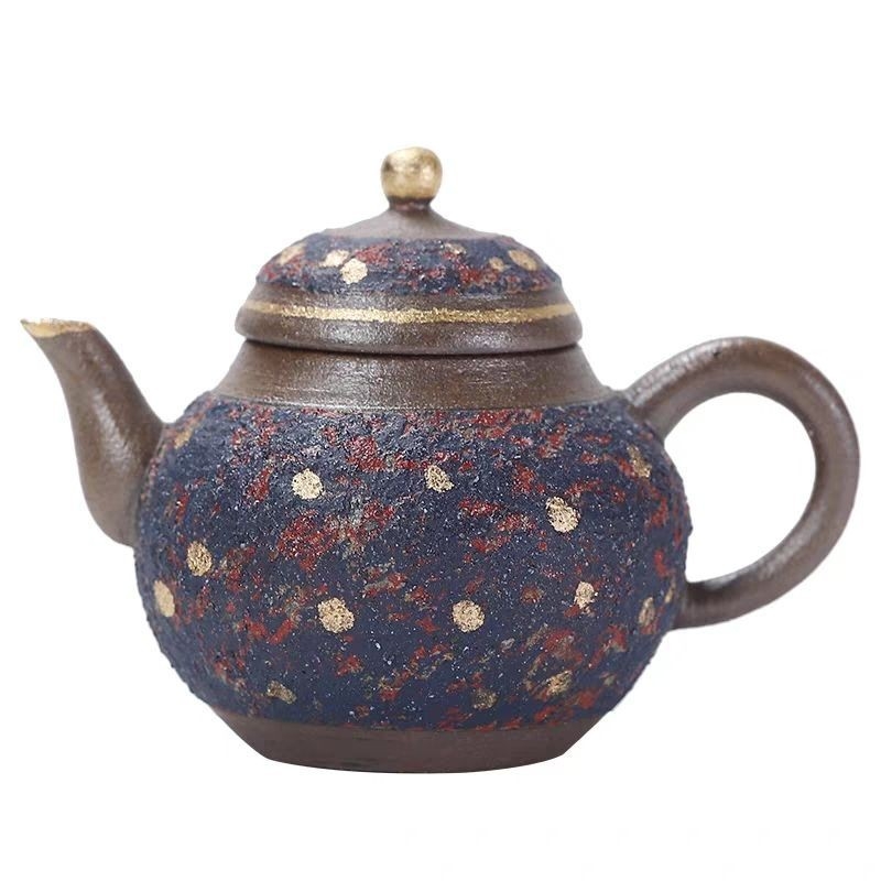 Ceainic ceramic cu formă de pară, în stil chinezesc retro Kung Fu, ceramic cu glazură, design original de Lin Sihui