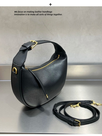 Proljetno-ljetna minimalistička torbica ispod pazuha s oblikom polumjeseca baguette, ženska crossbody torba, 2025 novi model