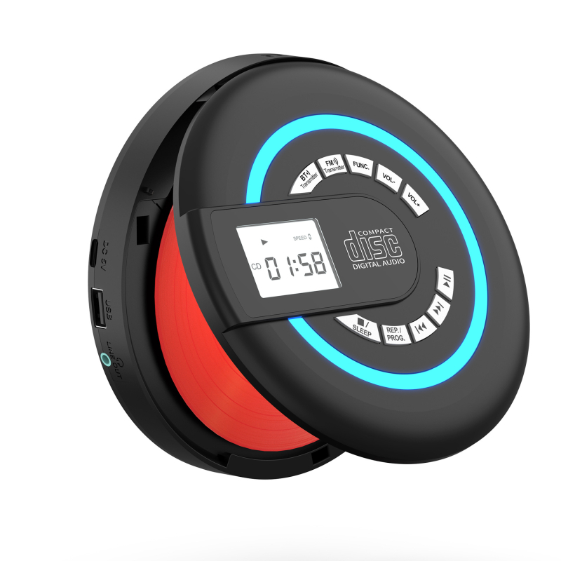 CD плеър с Bluetooth и RGB осветление, преносим домашен говорител с дисплей