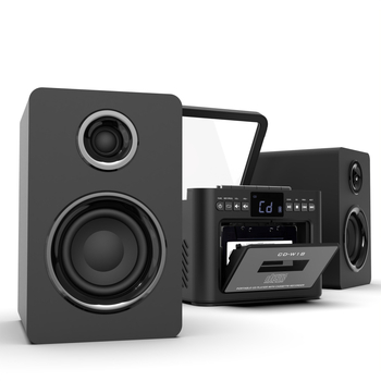 CD плеър със Bluetooth говорител, касетен дек, FM радиоприемник и поддръжка за TF карта — висококачествен звук, режим за учене на английски език