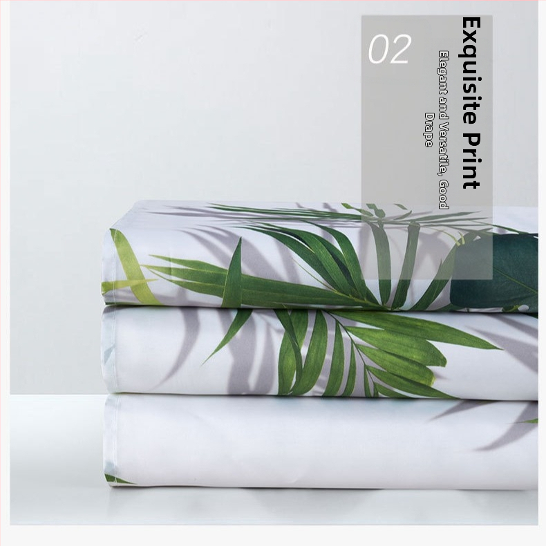 Cortină de duș cu imprimeu Monstera deliciosa și cactus albastru, poliester impermeabil, partea de jos cu greutate, cârlige din plastic
