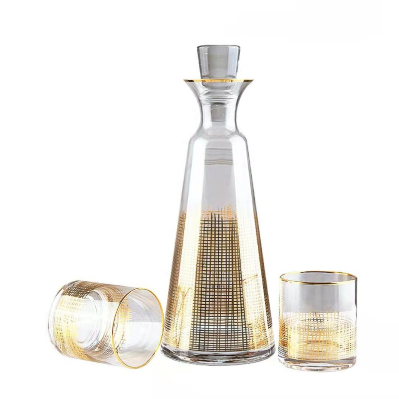 Set minimalist de decantator din sticlă, stil lux lejer, decor artistic pentru vin, cutie cadou, accesorii vin de înaltă calitate