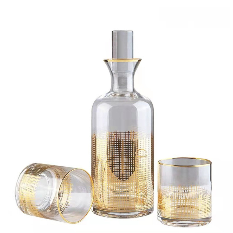 Set minimalist de decantator din sticlă, stil lux lejer, decor artistic pentru vin, cutie cadou, accesorii vin de înaltă calitate