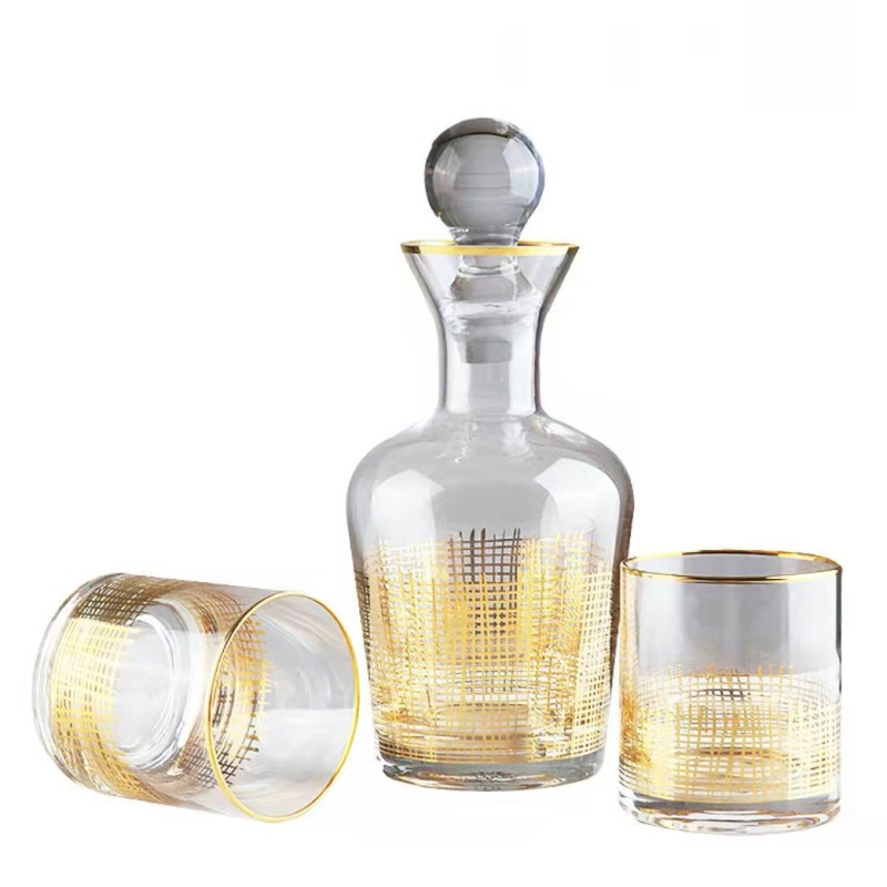 Set minimalist de decantator din sticlă, stil lux lejer, decor artistic pentru vin, cutie cadou, accesorii vin de înaltă calitate