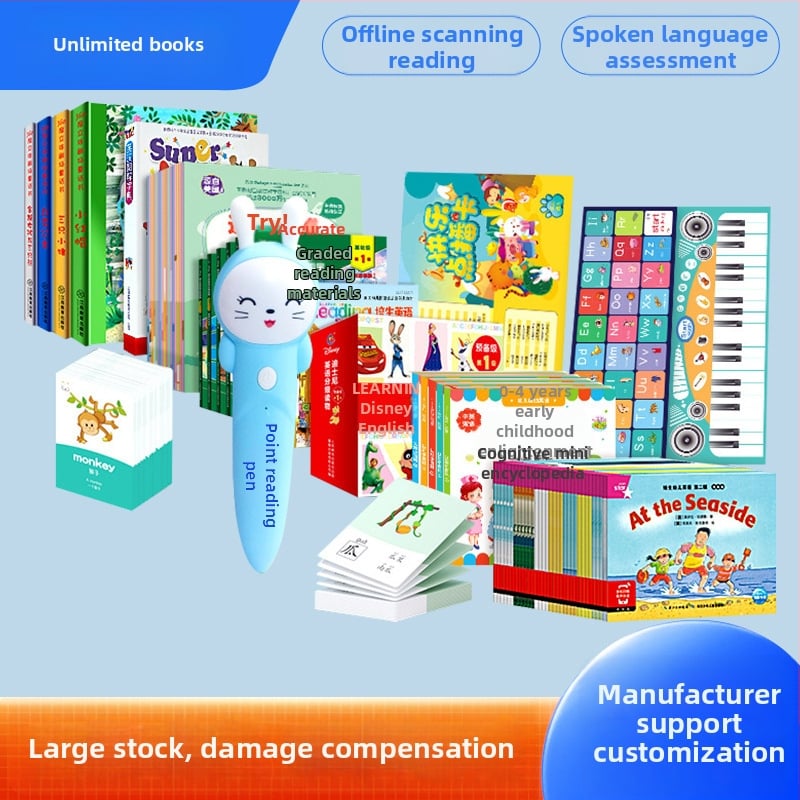 Little Rabbit Reading Pen pentru educație timpurie – alfabetizare în Pinyin și engleză, cu redare vocală