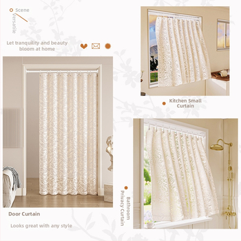 Cortină mică pentru baie, impermeabilă, premium, rezistentă la mucegai, ușor de curățat, respirabilă și durabilă, model Umbra ramurilor lunii