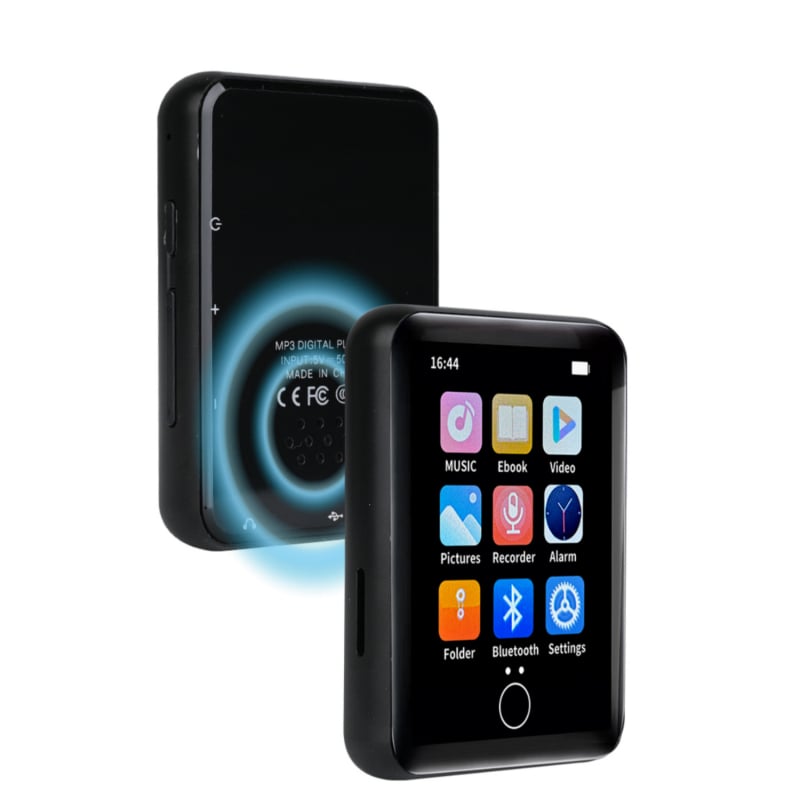 Fém MP3 lejátszó Bluetooth-tal, 2,4 colos érintőképernyővel, MP4-lejátszás, veszteségmentes hangzás, TF-kártya támogatás, külső hangszóró