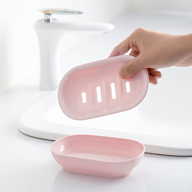 Camellia cutie mare de plastic pentru săpun, cu drenaj, pentru baie
