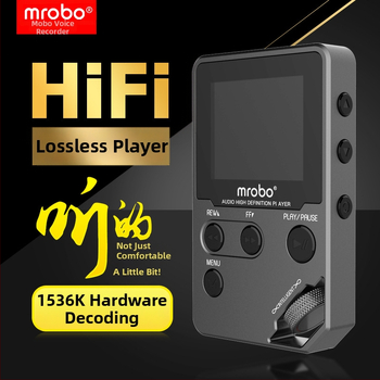 Mrobo C5 Lossless HiFi Bluetooth Hudobný Walkman, MP3, Opakovanie počúvania po anglicky