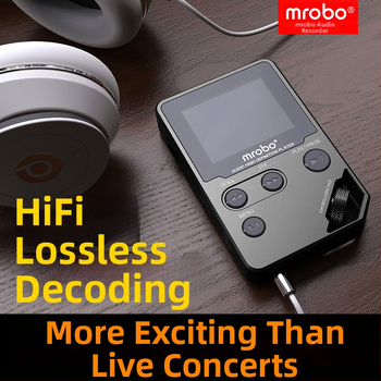 Mrobo C5 Lossless HiFi Bluetooth Hudobný Walkman, MP3, Opakovanie počúvania po anglicky