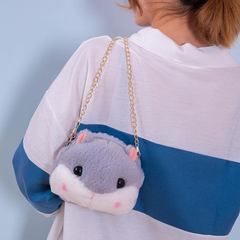Pliš mini torbica s lancem, crossbody, slatka hamster pliš, torbica za telefon i novčanik