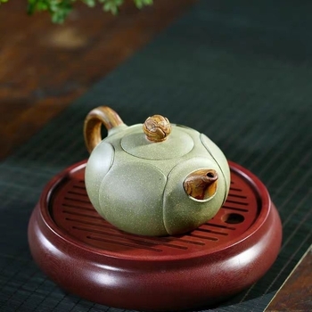 Ceainic Xishi din lut mov, cu motiv lotus, set de ceai Kung Fu pentru uz casnic