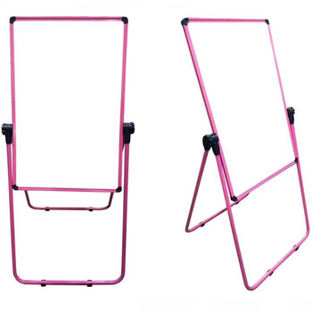 Suport în formă de U pentru tablă albă, tablă de scris cu față dublă, 60×90 cm, panou din metal, pentru învățământ acasă, tablă de desen pentru copii, prindere magnetică