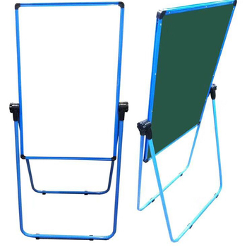 Suport în formă de U pentru tablă albă, tablă de scris cu față dublă, 60×90 cm, panou din metal, pentru învățământ acasă, tablă de desen pentru copii, prindere magnetică