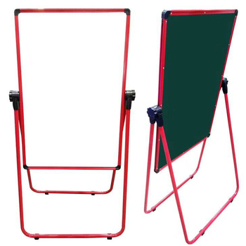 Suport în formă de U pentru tablă albă, tablă de scris cu față dublă, 60×90 cm, panou din metal, pentru învățământ acasă, tablă de desen pentru copii, prindere magnetică
