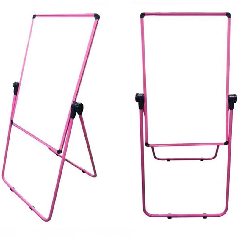 Suport în formă de U pentru tablă albă, tablă de scris cu față dublă, 60×90 cm, panou din metal, pentru învățământ acasă, tablă de desen pentru copii, prindere magnetică