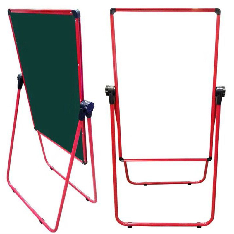 Suport în formă de U pentru tablă albă, tablă de scris cu față dublă, 60×90 cm, panou din metal, pentru învățământ acasă, tablă de desen pentru copii, prindere magnetică