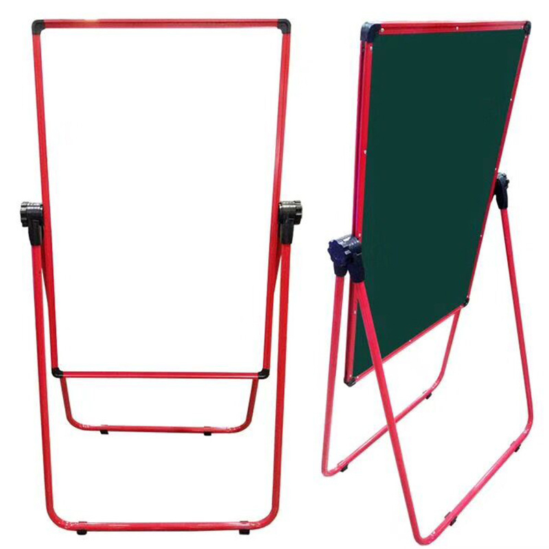 Suport în formă de U pentru tablă albă, tablă de scris cu față dublă, 60×90 cm, panou din metal, pentru învățământ acasă, tablă de desen pentru copii, prindere magnetică