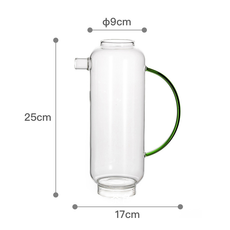 Set din sticlă borosilicată înaltă pentru apă rece, uz casnic — ceainic transparent cu pahare, recipient pentru suc și recipient pentru lămâie