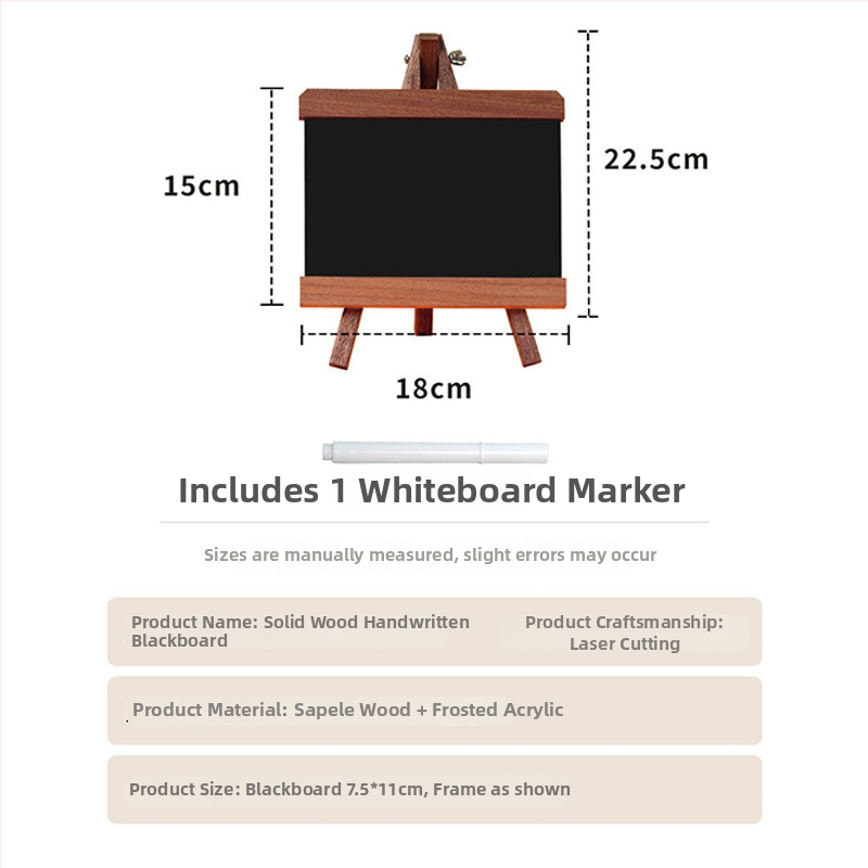 Tabla mică din lemn, DIY, tablă verticală de afișare a prețurilor pentru stand cu ceai cu lapte, scris de mână