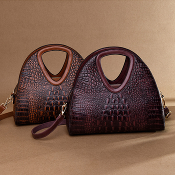 Ženska torba 2025, europsko‑američki stil s uzorkom krokodila, svestrana crossbody za svakodnevnu upotrebu, retro stil, velika veličina