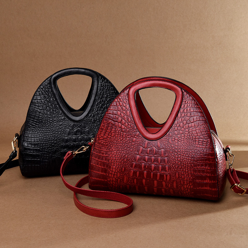 Ženska torba 2025, europsko‑američki stil s uzorkom krokodila, svestrana crossbody za svakodnevnu upotrebu, retro stil, velika veličina