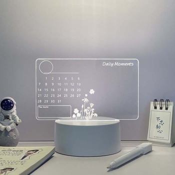 Tablă din acrilic cu calendar de notițe și panou de mesaje, numărătoare inversă și memento pentru autodisciplină, transparentă, tablă de scris cu două fețe