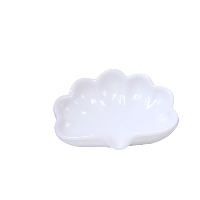 Suport de săpun din plastic în formă de scoică pentru baie, design elegant, drenaj automat