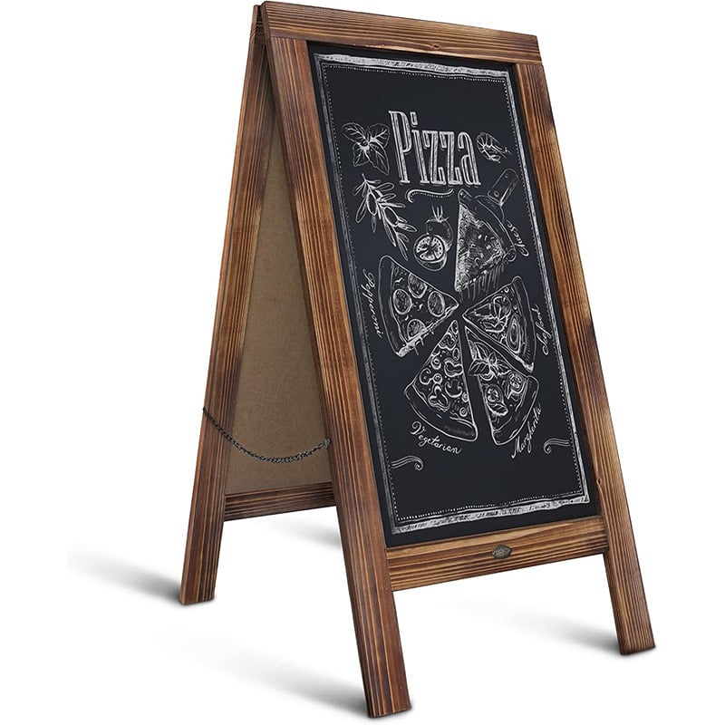 Tabla mică din lemn pentru meniuri și mesaje, semn de ușă pentru cafenea, panou de afișaj