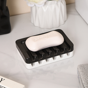 Suport ceramic pentru săpun cu drenaj, pentru baie, design elegant