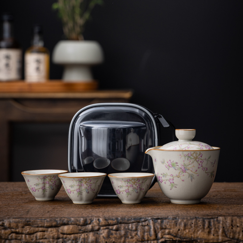 Set Gongfu de ceai portabil pentru călătorii, set de ceai pentru exterior, cutie cadou, brand Pinyantang, personalizare logo