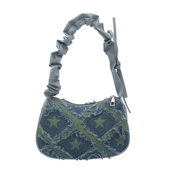 Ženska mala crossbody torba u obliku polumjeseca, korejski stil, jesen 2024