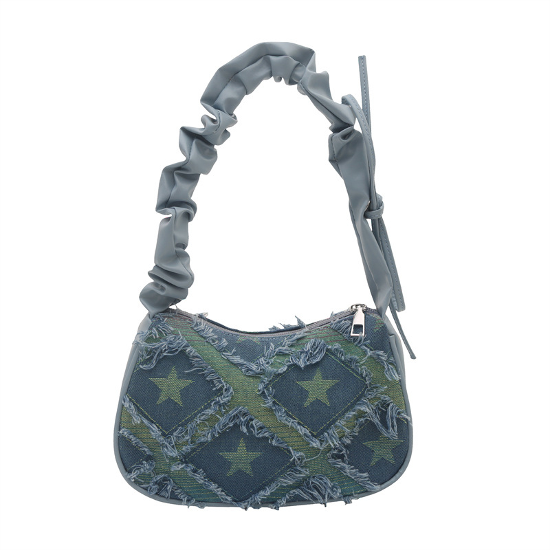 Ženska mala crossbody torba u obliku polumjeseca, korejski stil, jesen 2024