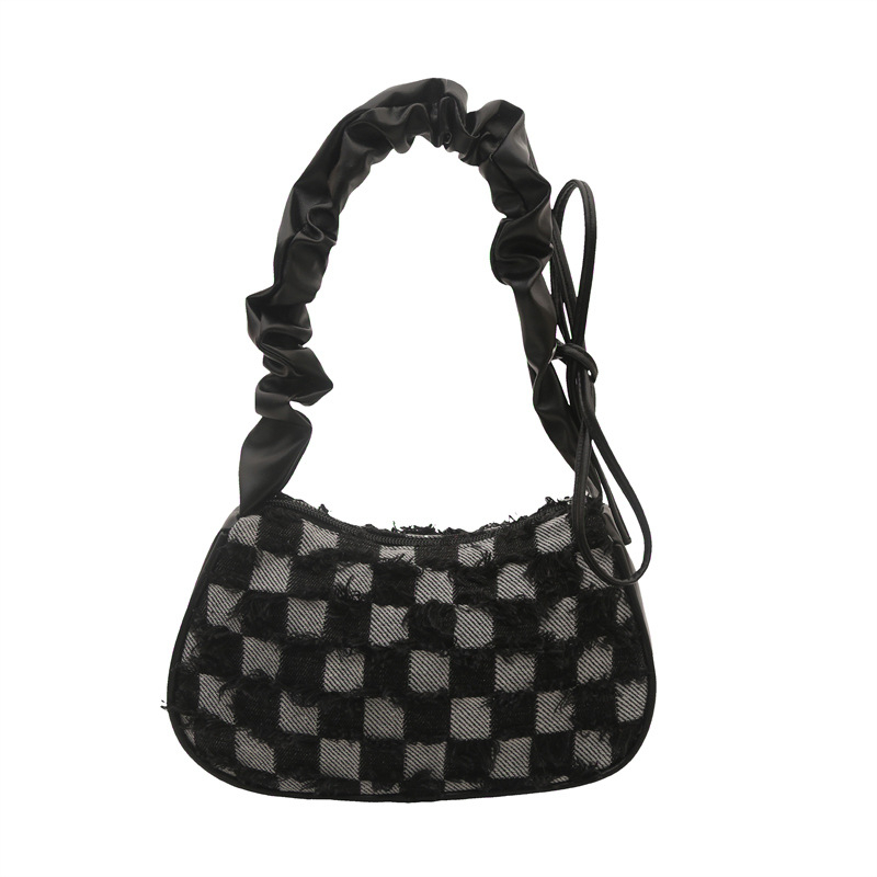 Ženska mala crossbody torba u obliku polumjeseca, korejski stil, jesen 2024
