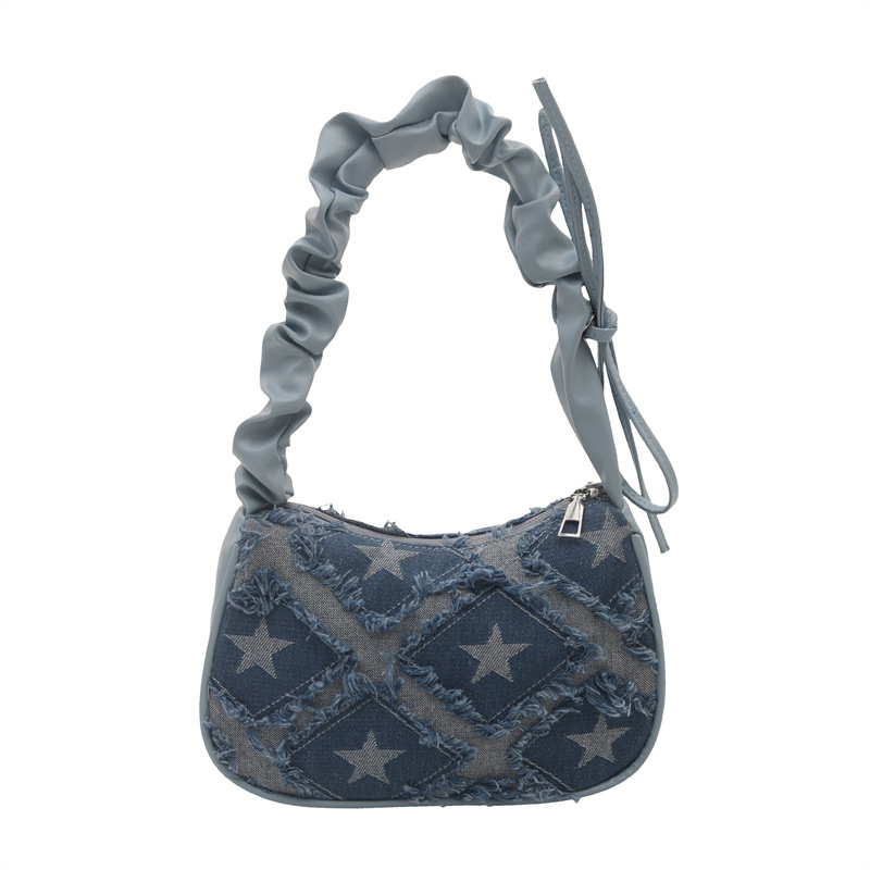 Ženska mala crossbody torba u obliku polumjeseca, korejski stil, jesen 2024