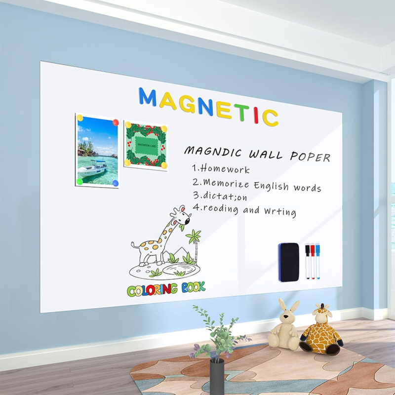 Tablă albă magnetică moale, autoadezivă pentru graffiti, pentru birou, predare, uz casnic, scriere, personalizare