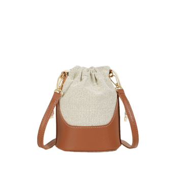 Z Brand ženska torba od platna, oblik kante s šnimkom, color-block dizajn, svakodnevna crossbody, jedan remen, srednja veličina, proljeće 2025